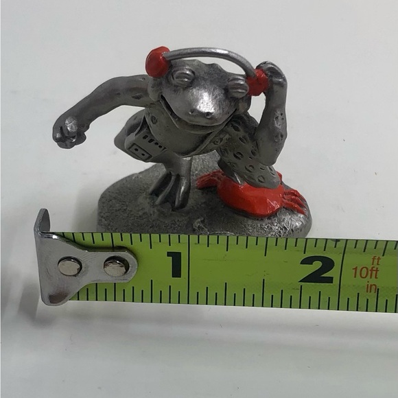 Hudson Fine Pewter Dancing Frog with Headphones Figurine #3427 From 1984 - Picture 8 of 8